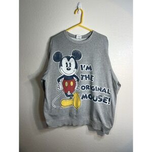 Disney Store I'm The Original Mickey Mouse Unisex Adult XL Crew Neck Sweatshirt